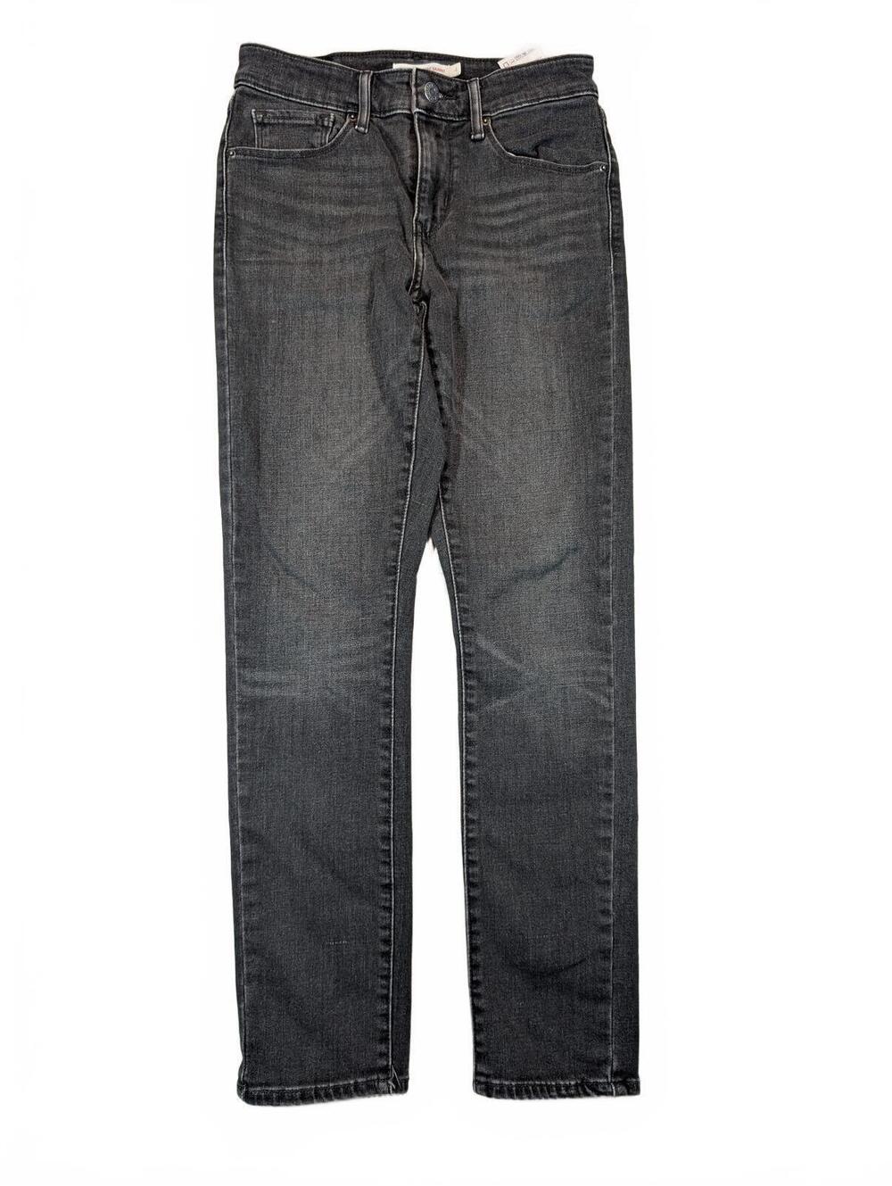 Levi's Classic Mid Rise Skinny Gray Wash Jeans Women 4 27x28 Stretch Denim Pants